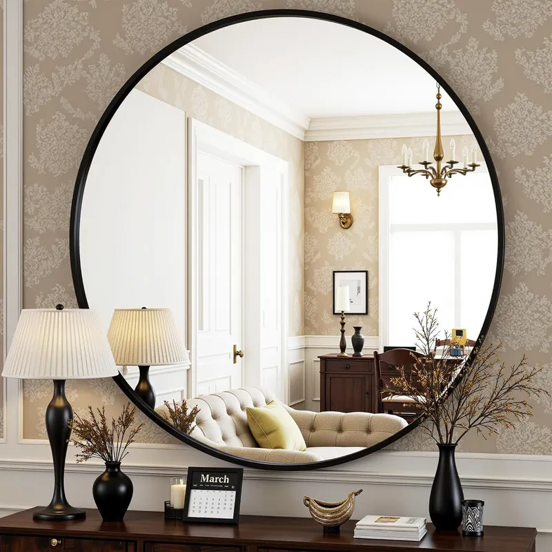 Antok 24 Inch Round Mirror for Wall